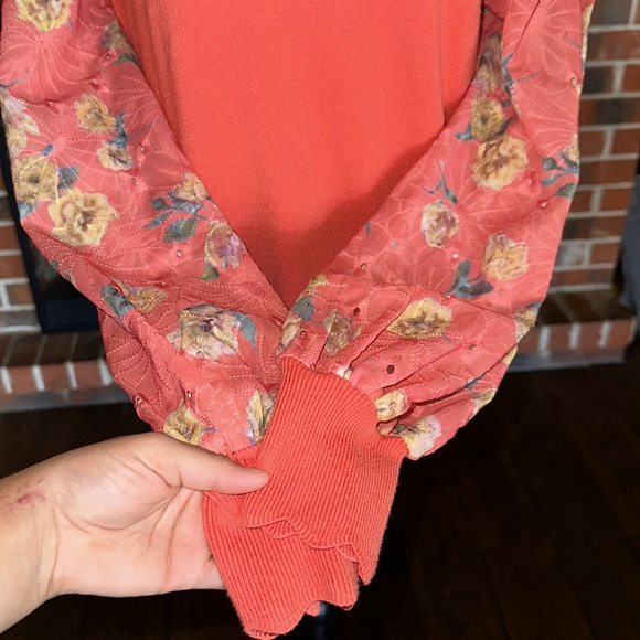 Siani Milano Scalloped Neckline Mesh Lace Balloon Sleeve size M - Picture 5 of 9